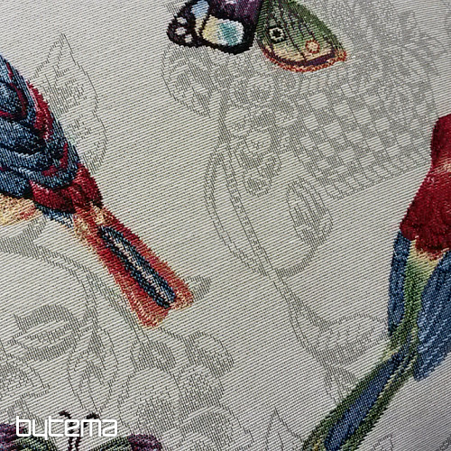 Tapestry pillow Birds and butterflies