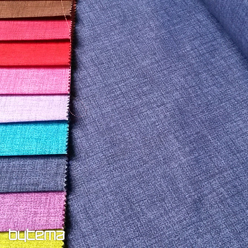 Unicolored decorative fabric EDGAR 602 blue