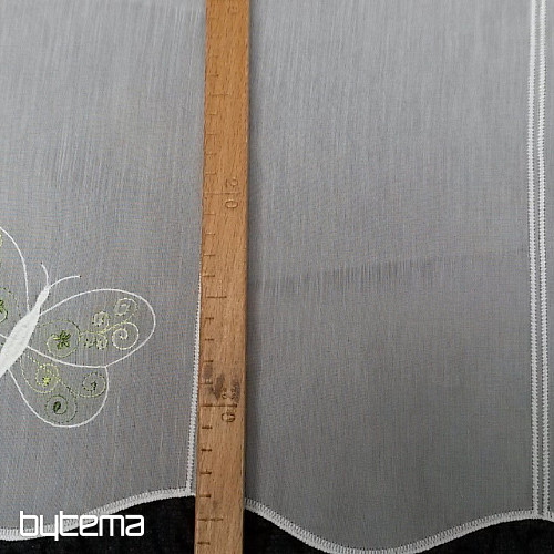 The brise-bise curtain BUTTERFLIES green