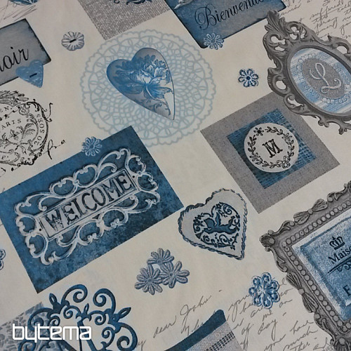 Decorative fabric NOSTALGIA blue