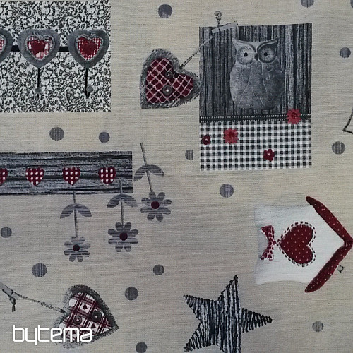 Decorative fabric ZERMAT bordo