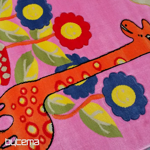 Children&#39;s carpet KIDS GIRAFFE pink