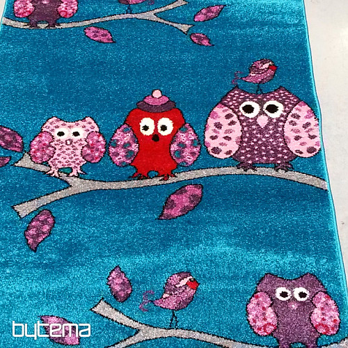 Children's carpet BELLA OWL turquoise