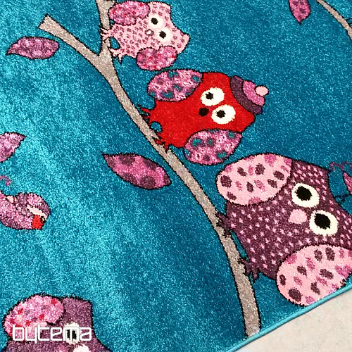 Children's carpet BELLA OWL turquoise