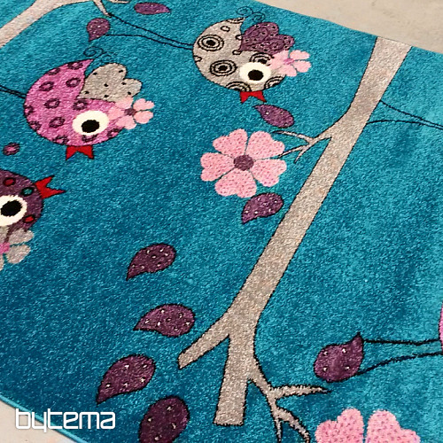 Children's rug BELLA BIRDS turquoise