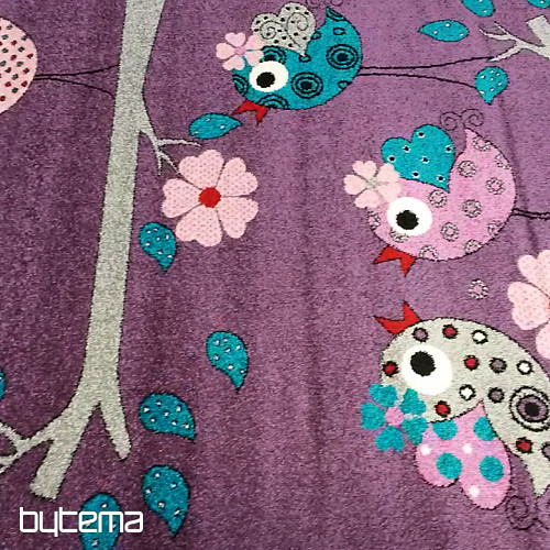 Children's rug BELLA BIRDS lilac