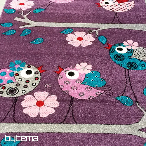 Children's rug BELLA BIRDS lilac