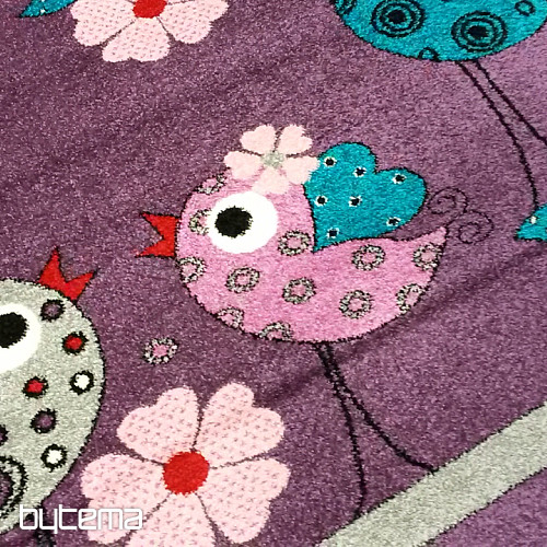 Children's rug BELLA BIRDS lilac