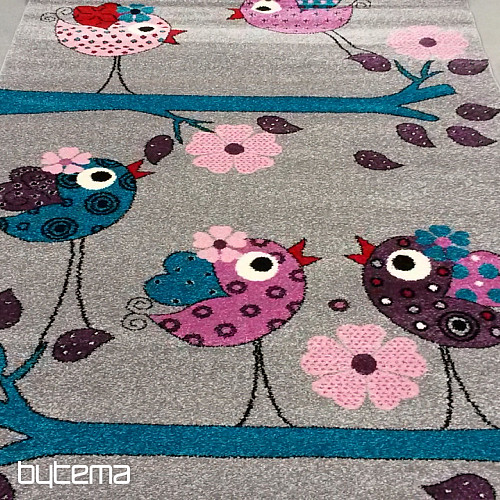 Children's rug BELLA BIRDS gray