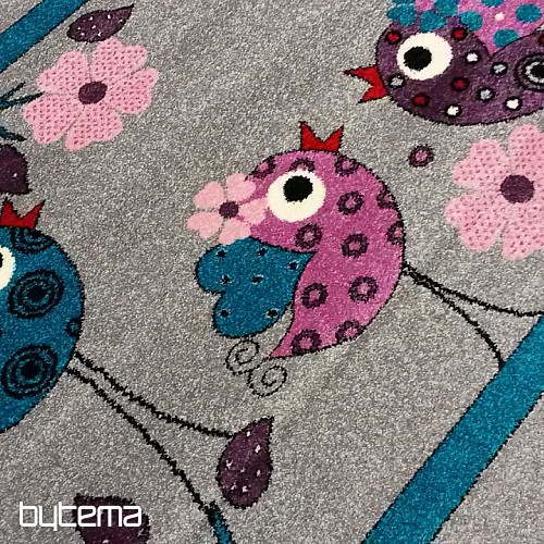 Children's rug BELLA BIRDS gray