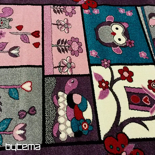 Children's rug ANIMALS lilac