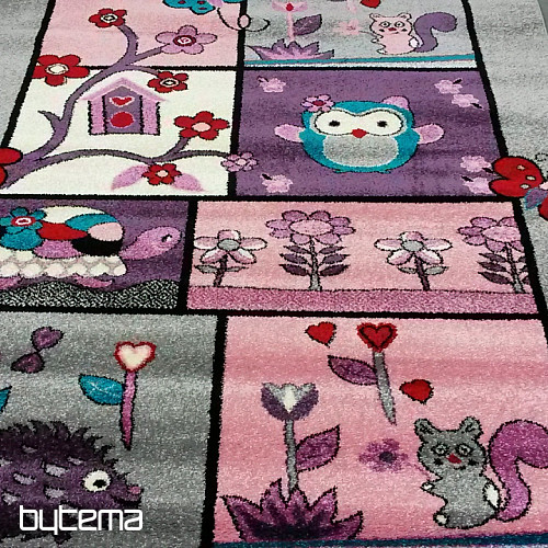 Children&#39;s rug ANIMALS gray