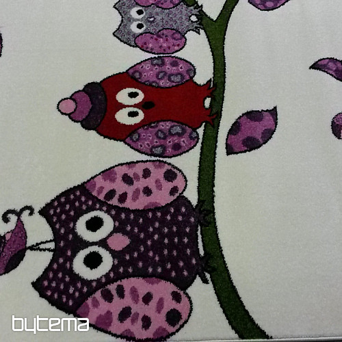 Childrens carpet BELLA  OWLS cream