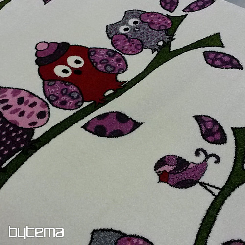 Childrens carpet BELLA  OWLS cream
