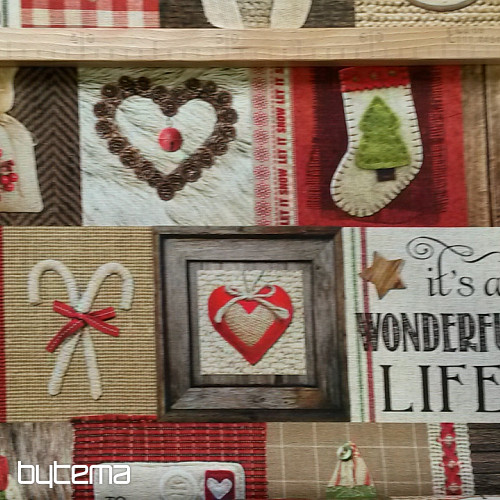 Decorative fabric CHRISTMAS digital print 3D