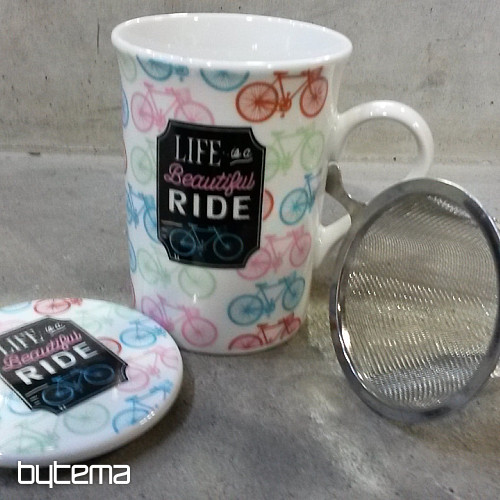 Mug with lid and strainer SUMMER RIDE 280ml