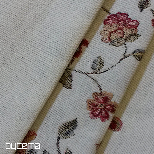Tapestry fabric LOTOS BORDO combination