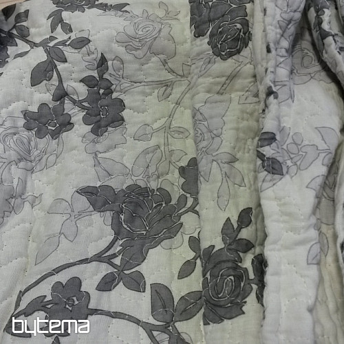 Bed cover GREY FLOWER set