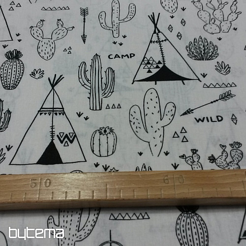 Fabric painting Indian camp
