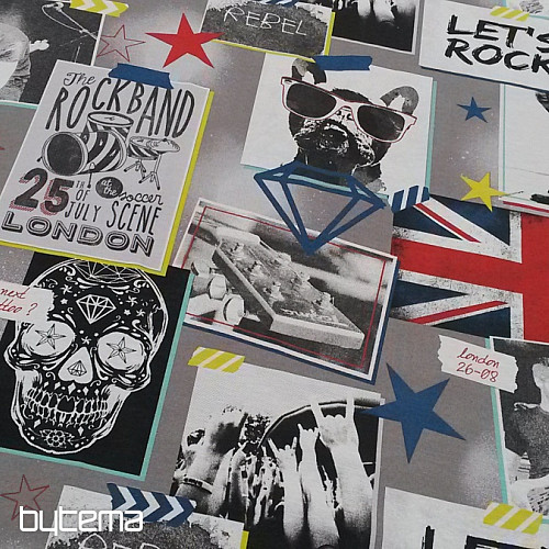 Decorative fabric ROCK BAND