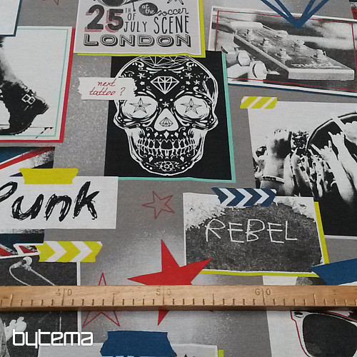 Decorative fabric ROCK BAND