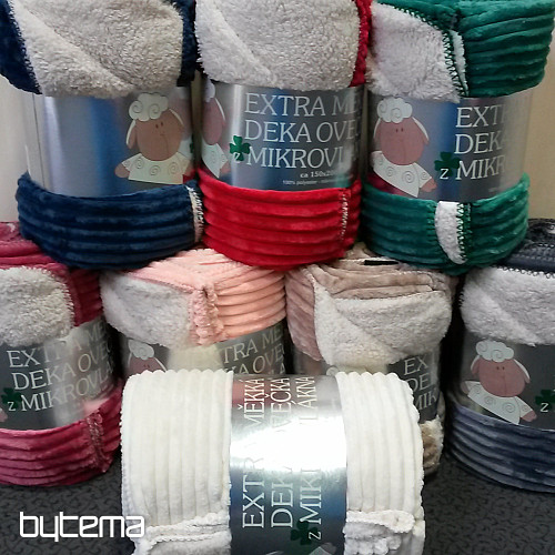 Microfiber blanket EXTRA SOFT SHEEP plastic design - nut