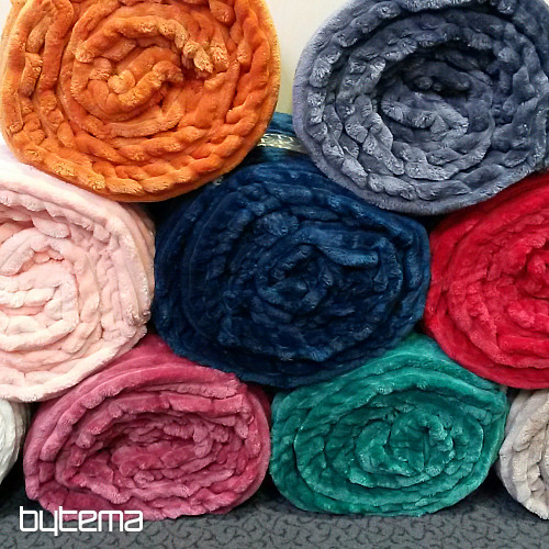 Microfiber blanket EXTRA SOFT SHEEP plastic design - cinnamon