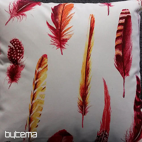 Decorative cushion cover FEATHER RED
