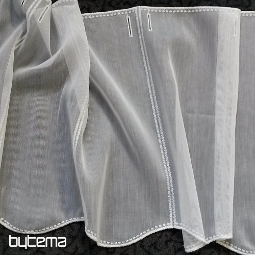 Modern woven Curtain 11497 white