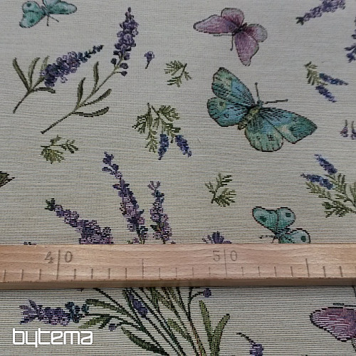 Tapestry fabric LAVANDER GARDEN SEEDS 1