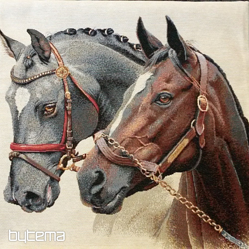 Tapestry pillow-case HORSES