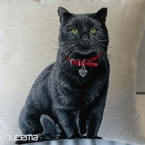 Tapestry cushion cover BLACK CAT