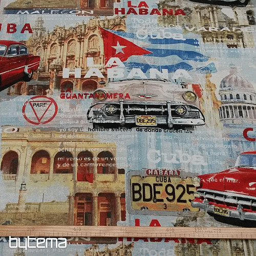 Decorative fabric CUBA retro design