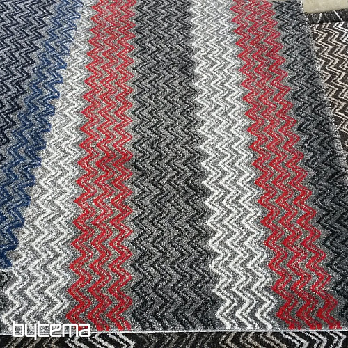 Modern carpet ZIG ZAG red