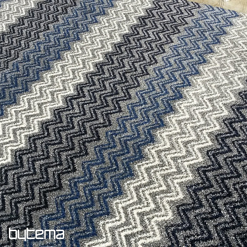 Modern carpet ZIG ZAG blue