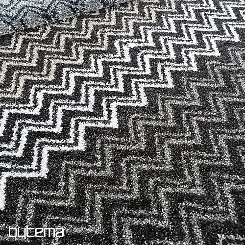 Modern carpet ZIG ZAG brown