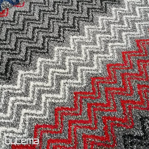 Modern carpet ZIG ZAG red
