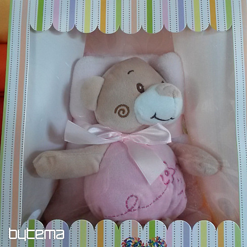 Baby gift set Pink teddy bear