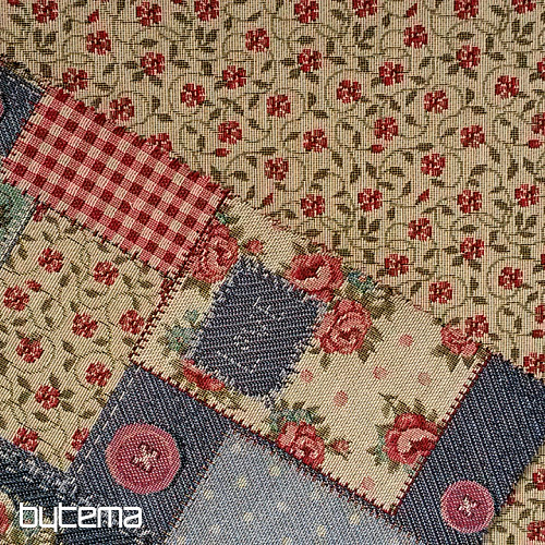 VINTAGE PATCHWORK tapestry fabric