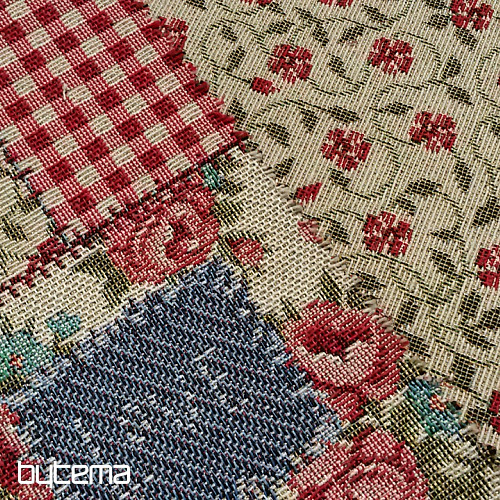 VINTAGE PATCHWORK tapestry fabric