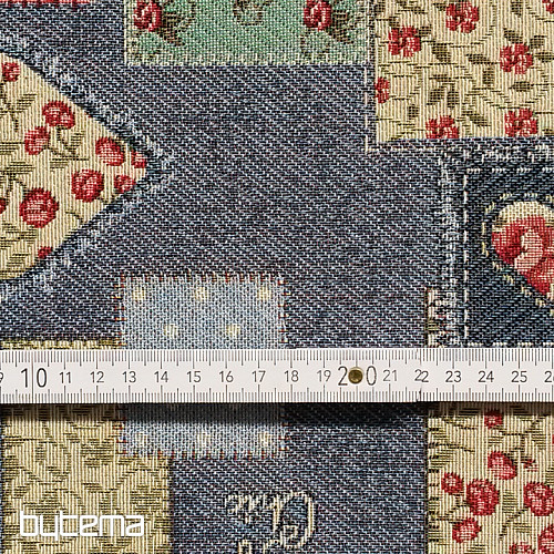VINTAGE PATCHWORK tapestry fabric