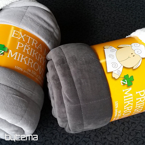 Microfiber blanket EXTRA SOFT SHEEP - grey