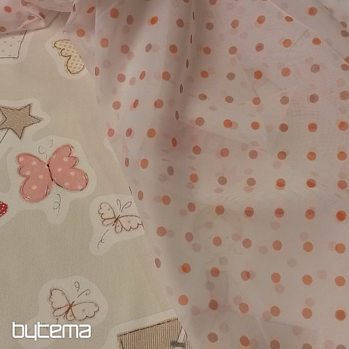 Children decorative fabric TVIST PRINCESS orange