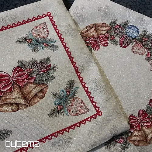 Christmas decorative pillow SILVER RINGS