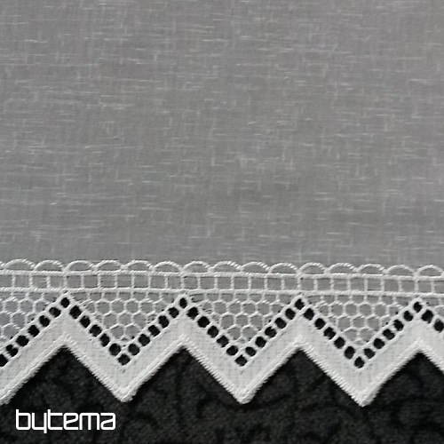 Modern woven Curtain V309 white