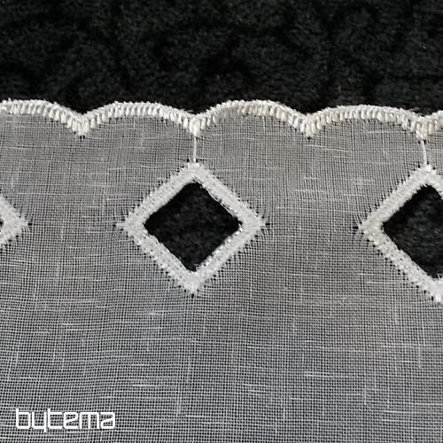 Modern woven Curtain V309 white