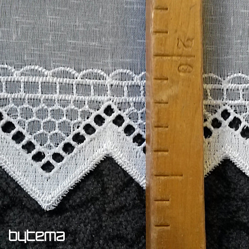 Modern woven Curtain V309 white
