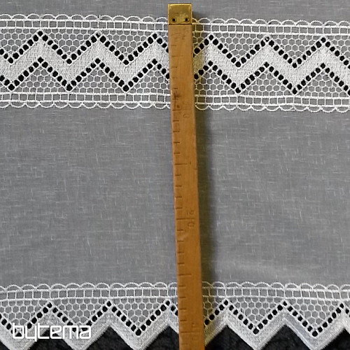 Modern woven Curtain V309 white