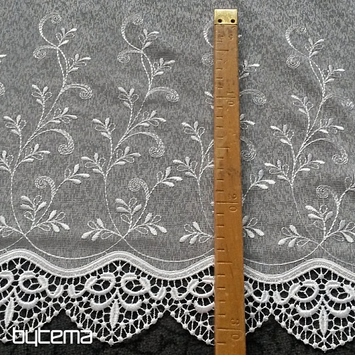 Modern woven Curtain V023 white
