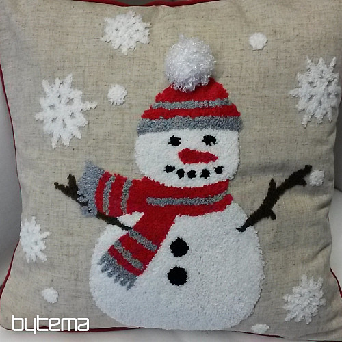Embroidered decorative cover SNOWMAN